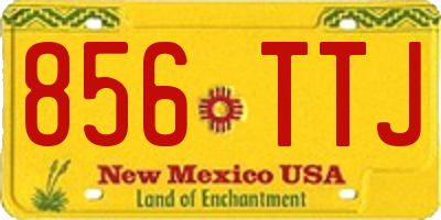 NM license plate 856TTJ