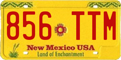NM license plate 856TTM