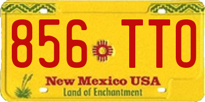 NM license plate 856TTO