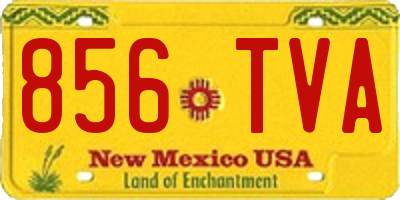 NM license plate 856TVA
