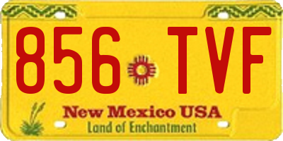 NM license plate 856TVF