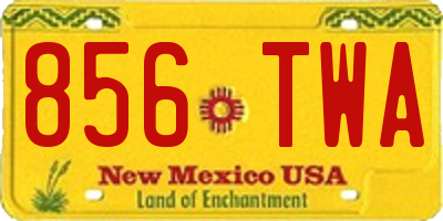 NM license plate 856TWA