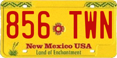 NM license plate 856TWN