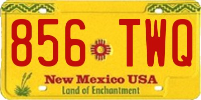 NM license plate 856TWQ