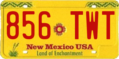 NM license plate 856TWT