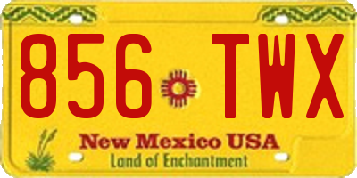 NM license plate 856TWX