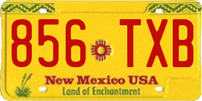 NM license plate 856TXB
