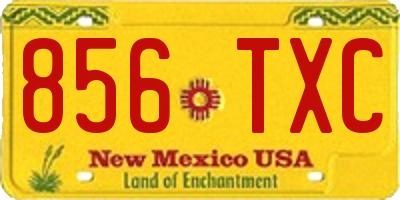 NM license plate 856TXC