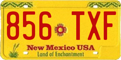 NM license plate 856TXF