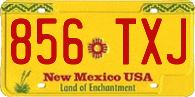 NM license plate 856TXJ