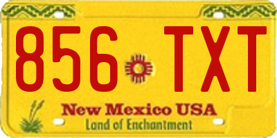 NM license plate 856TXT