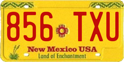 NM license plate 856TXU