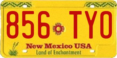 NM license plate 856TYO