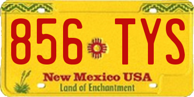 NM license plate 856TYS