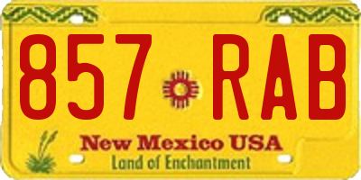 NM license plate 857RAB