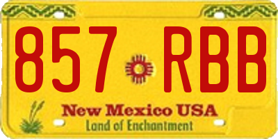 NM license plate 857RBB