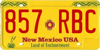 NM license plate 857RBC
