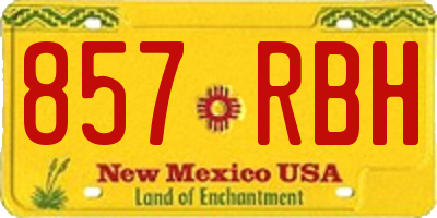 NM license plate 857RBH