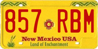 NM license plate 857RBM