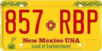 NM license plate 857RBP