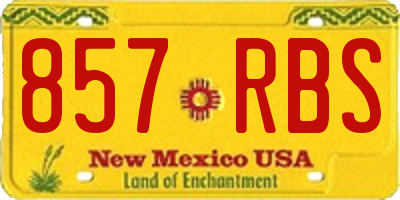 NM license plate 857RBS