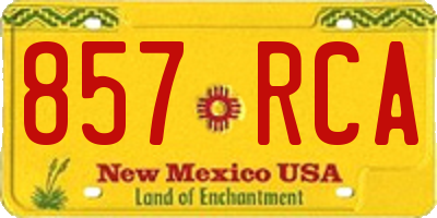 NM license plate 857RCA