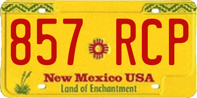 NM license plate 857RCP