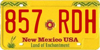 NM license plate 857RDH