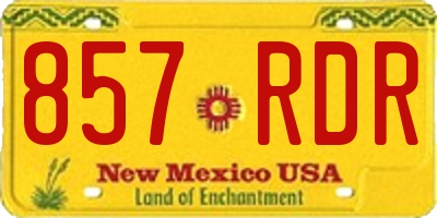 NM license plate 857RDR