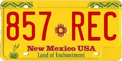 NM license plate 857REC