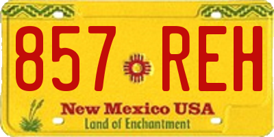 NM license plate 857REH