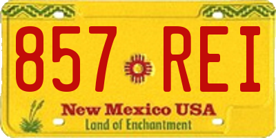 NM license plate 857REI