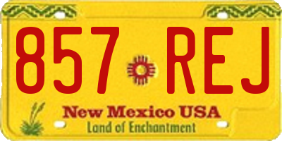 NM license plate 857REJ