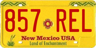NM license plate 857REL