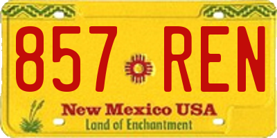 NM license plate 857REN