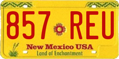 NM license plate 857REU