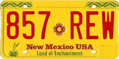 NM license plate 857REW