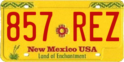 NM license plate 857REZ