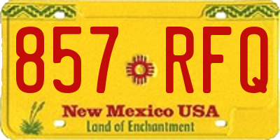 NM license plate 857RFQ