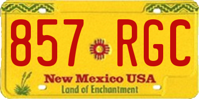 NM license plate 857RGC