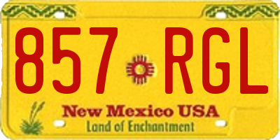 NM license plate 857RGL