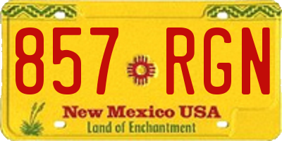 NM license plate 857RGN