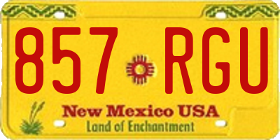 NM license plate 857RGU