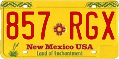 NM license plate 857RGX