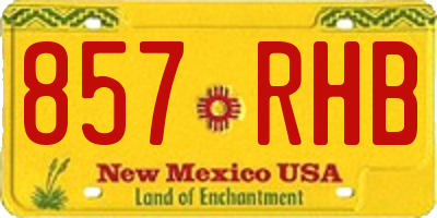 NM license plate 857RHB