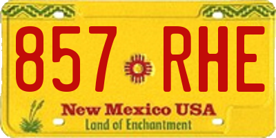 NM license plate 857RHE