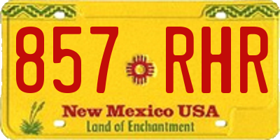 NM license plate 857RHR