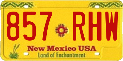 NM license plate 857RHW