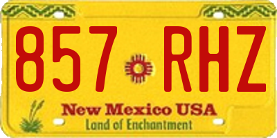 NM license plate 857RHZ