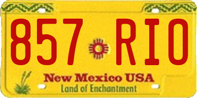 NM license plate 857RIO